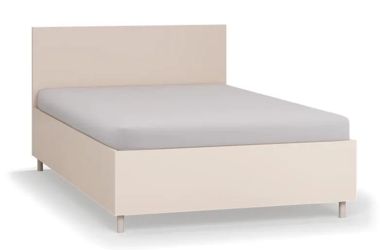 Einzelbett / Jugendbett | Farbe: Beige | inkl. Lift up Lattenrost | Liegefläche: 120 x 200 cm | schlichtes Design | Bettkasten für Bettwäsche