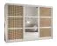 Eleganter Schiebetürenschrank Kasbek 23, Weiß Matt, Maße: 200 x 250 x 62 cm, 1 Spiegeltür, 10 Fächer, für Schlafzimmer, 2,5 Meter breit