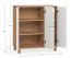 Kommode | Farbe: Beige | Griffe: Weiß | drei Türen | 6 Fächer | schlichtes Design | Maße: 90 x 47 x 90 cm | Soft-Close-Funktion | für Wohnzimmer