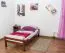 Einzelbett "Easy Premium Line" K1/1n, Buche Vollholz massiv Dunkelbraun - Maße: 90 x 200 cm