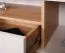 Moderner TV-Schrank / TV-Möbel mit einen offenen Fach Barbe 24, mit zwei Türen, drei Fächer, Farbe: Kaschmir, Maße: 51,5 x 177 x 40 cm, ABS-Kantenschutz, eine Schublade, Griffe: Gold, sehr Langlebig