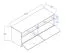 TV Unterschrank Sirte 08, Farbe: Eiche / Weiß / Grau Hochglanz - Abmessungen: 45 x 120 x 40 cm (H x B x T)