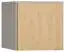Aufsatz für eintürigen Kleiderschrank Nanez 34, Farbe: Grau / Eiche - Abmessungen: 45 x 47 x 57 cm (H x B x T)
