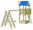 Spielturm K28 inkl. Balkon, Sandkasten und Einzelschaukel - Abmessungen: 490 x 250 cm (L x B)