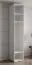 Schmaler Kleiderschrank mit genügend Einlegeböden Karpaten 09, Farbe: Weiß - Abmessungen: 236,5 x 50 x 47 cm (H x B x T)