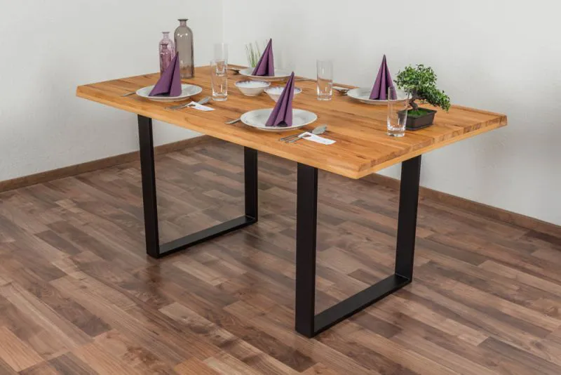 Esstisch Wooden Nature 413 Kernbuche massiv geölt, Tischplatte glatt - 160 x 90 cm (B x T)