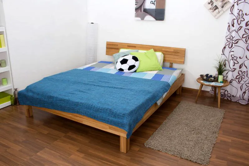 Eiche Bett 160 x 200 cm geölt Abbildung