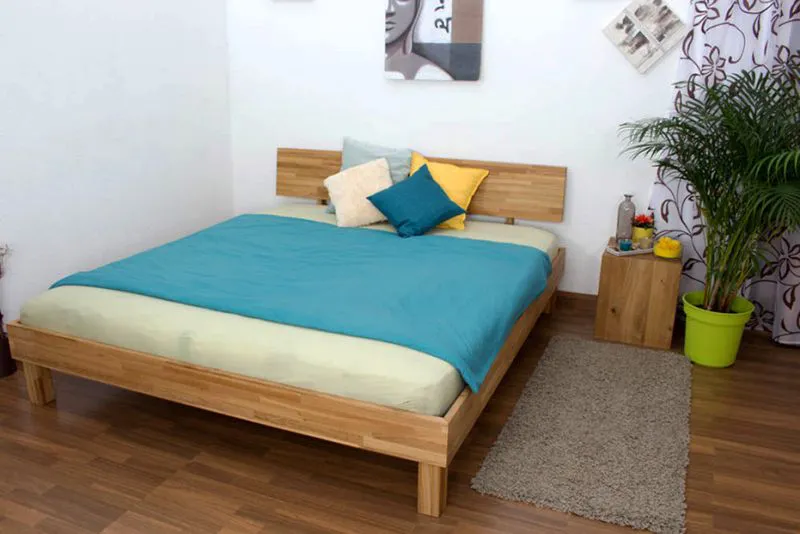 Eiche-Bett massiv | 180 x 200 cm | Eiche | Geölt Abbildung