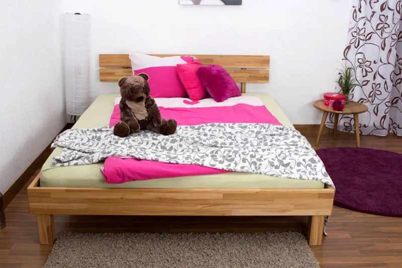 Eiche-Bett massiv | 160 x 200 cm | Eiche | Geölt Abbildung