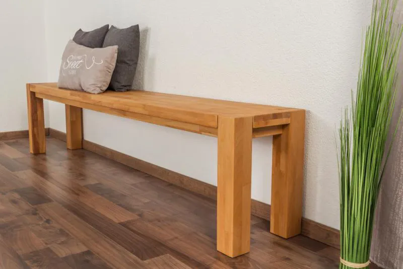 Hockerbank Buche Massivholz Abbildung