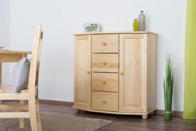 Sideboard, Kiefer massiv, Breite: 100 cm, Farbe: Natur Abbildung