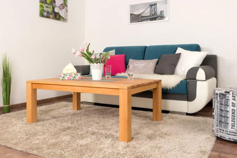Beistelltisch Couchtisch Kernbuche Massivholz Farbe: Natur 45x120x80 cm Abbildung