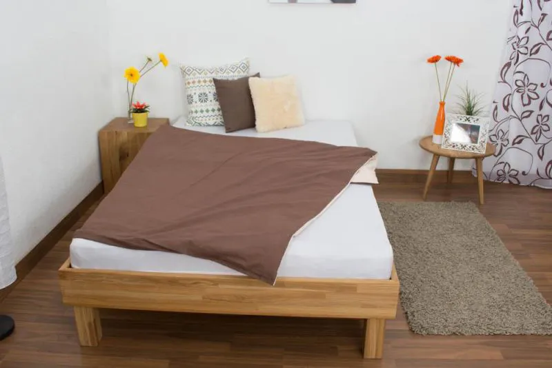 Bett Eiche massiv 120 x 200 cm geölt Abbildung
