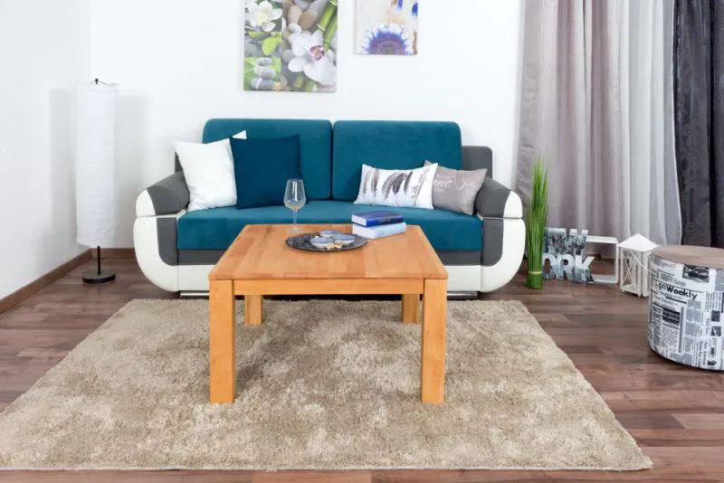 Couchtisch Kernbuche Massivholz Farbe: Natur 45x80x80 cm Abbildung