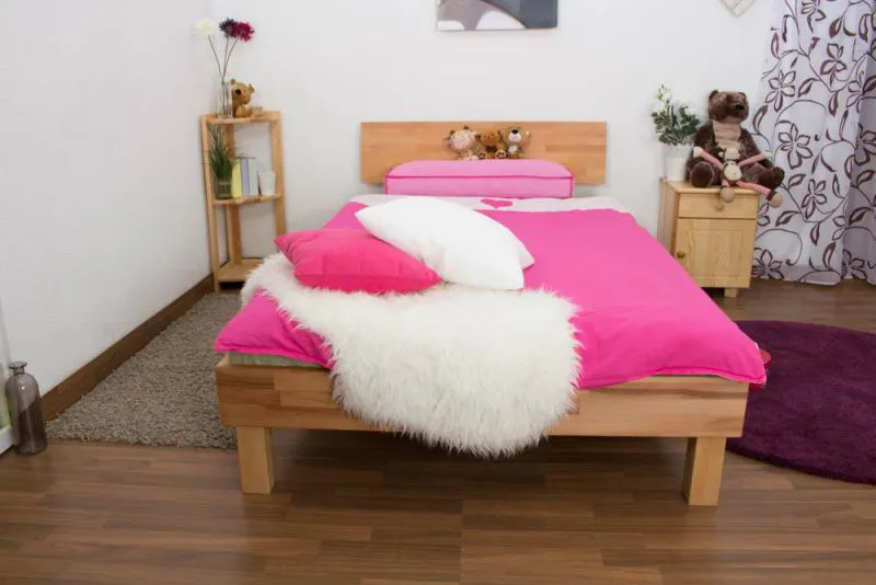 Bett Kernbuche 120 x 200 cm geölt Abbildung