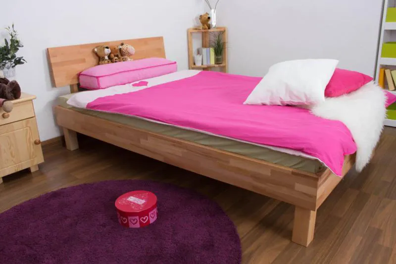 Kernbuche Bettgestell 120 x 200 cm geölt Abbildung