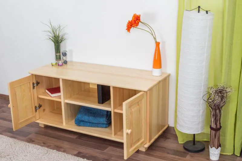 TV-Unterschrank Massivholz Farbe: Natur 55x118x47 cm Abbildung