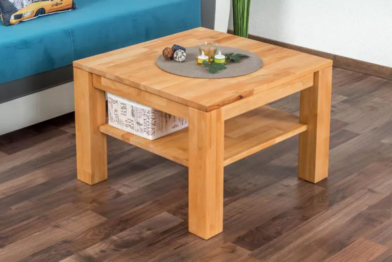 Couchtisch Buche Massivholz Farbe: Natur 45x65x65 cm Wohnzimmermöbel Wohnzimmereinrichtung Abbildung