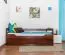 Bett mit Schubladen Buche 90 x 200 cm Dunkelbraun Abbildung