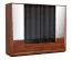 Wäscheschrank mit 6 Schubladen, Farbe: Nuss 196x242x63 cm Abbildung