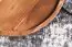 Runder Beistelltisch 2-teilig aus Sheesham Massivholz, Farbe: Sheesham / Schwarz - Abmessungen: 40 x 48 x 48 cm (H x B x T), mit erhötem Rand