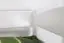Schubladenbett 90 x 200 cm Buche massiv Weiß