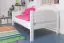 Jugendbett / Kinderbett "Easy Premium Line" K1/s Voll, 90 x 190 cm Buche Vollholz massiv weiß lackiert