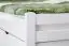Bett ausziehbar 90 x 200 cm Buche Weiß mit 2 Schublade(n)