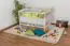 Gitterbett / Kinderbett Kiefer massiv Vollholz weiß lackiert 103, inkl. Lattenrost - Abmessung 60 x 120 cm