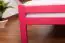 Kinderbett / Jugendbett "Easy Premium Line" K1/2n, Buche Vollholz massiv rosa lackiert - Maße: 90 x 190 cm
