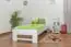 Kinderbett / Jugendbett Buche massiv Vollholz weiß lackiert 111, inkl. Lattenrost - Abmessung 90 x 200 cm