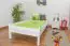 Einzelbett / Gästebett Kiefer massiv Vollholz weiß lackiert 97, inkl. Lattenrost - Abmessung 90 x 200 cm