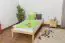 Kinderbett / Jugendbett Kiefer massiv Vollholz natur , inkl. Lattenrost - Maße: 90 x 200 cm