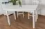 Tisch Kiefer massiv Vollholz weiß lackiert Junco 228C (eckig) - Abmessung 70 x 120 cm