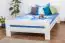 Einzelbett / Gästebett "Easy Premium Line" K6, 140 x 200 cm Buche Vollholz massiv weiß lackiert