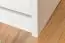 Schuhkommode Schuhschrank Kiefer Holz massiv, Farbe: Weiß 98x72x30 cm, Massivholz Schuhschrank