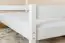 Einzelbett Marc Buche Vollholz massiv weiß lackiert, inkl. Rollrost - 90 x 200 cm