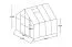 Gewächshaus Rosmarin 04, Ausführung: Hohlkammerplatten 6 mm, Abmessungen: 335 x 335 x 254 cm  (L x B x H), Farbe: Schwarz