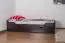 Bett ausziehbar 90 x 200 cm Buche Schokobraun mit 2 Schublade(n)