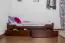 Bett ausziehbar 90 x 200 cm Buche Dunkelbraun mit 2 Schublade(n)