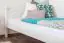 Kinderbett / Jugendbett Kiefer massiv Vollholz weiß lackiert 82, inkl. Lattenrost - 100 x 200 cm (B x L)