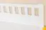 Jugendbett Kiefer massiv Vollholz weiß lackiert 67, inkl. Lattenrost - Abmessung 180 x 200 cm
