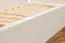 Einzelbett / Gästebett Kiefer massiv Vollholz weiß 68, inkl. Lattenrost - Abmessung 80 x 200 cm