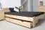 Schublade für Bett - Kiefer Vollholz massiv natur 002- Abmessung 17 x 150 x 57 cm (H x B x T)