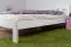 Kinderbett / Jugendbett Kiefer Vollholz massiv weiß lackiert A21, inkl. Lattenrost - Abmessung 140 x 200 cm 