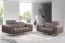 Echtleder Premium Couch Roma, 2-Sitz Sofa, Farbe: Beige-braun