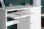 Schreibtisch Kiefer massiv Vollholz weiß lackiert Junco 192 - Abmessung 75 x 110 x 55 cm