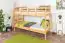 Stockbett 90 x 200 cm für Erwachsene "Easy Premium Line" K17/n, Buche Massivholz Natur lackiert, teilbar
