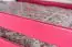 Hochbett 90 x 200 cm, "Easy Premium Line" K22/n, Buche Massivholz rosa lackiert, teilbar