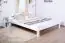 Doppelbett "Easy Premium Line" K4 in Überlänge, 180 x 220 cm Buche Vollholz massiv weiß lackiert